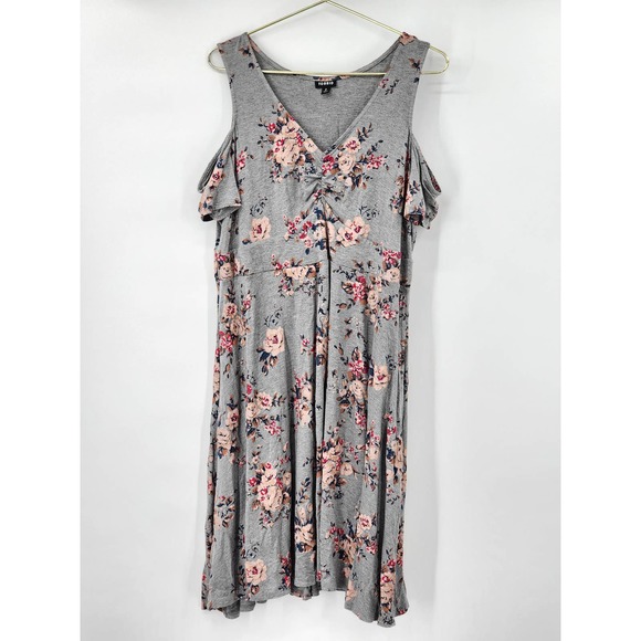torrid Dresses & Skirts - Torrid Gray Floral Midi Dress